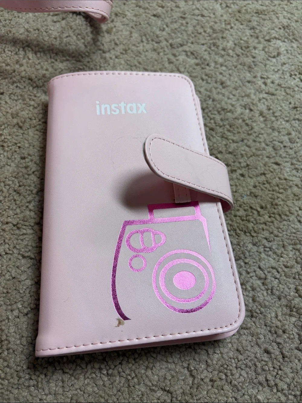 Instax Mini Pink Instant Camera with Matching Case & Album